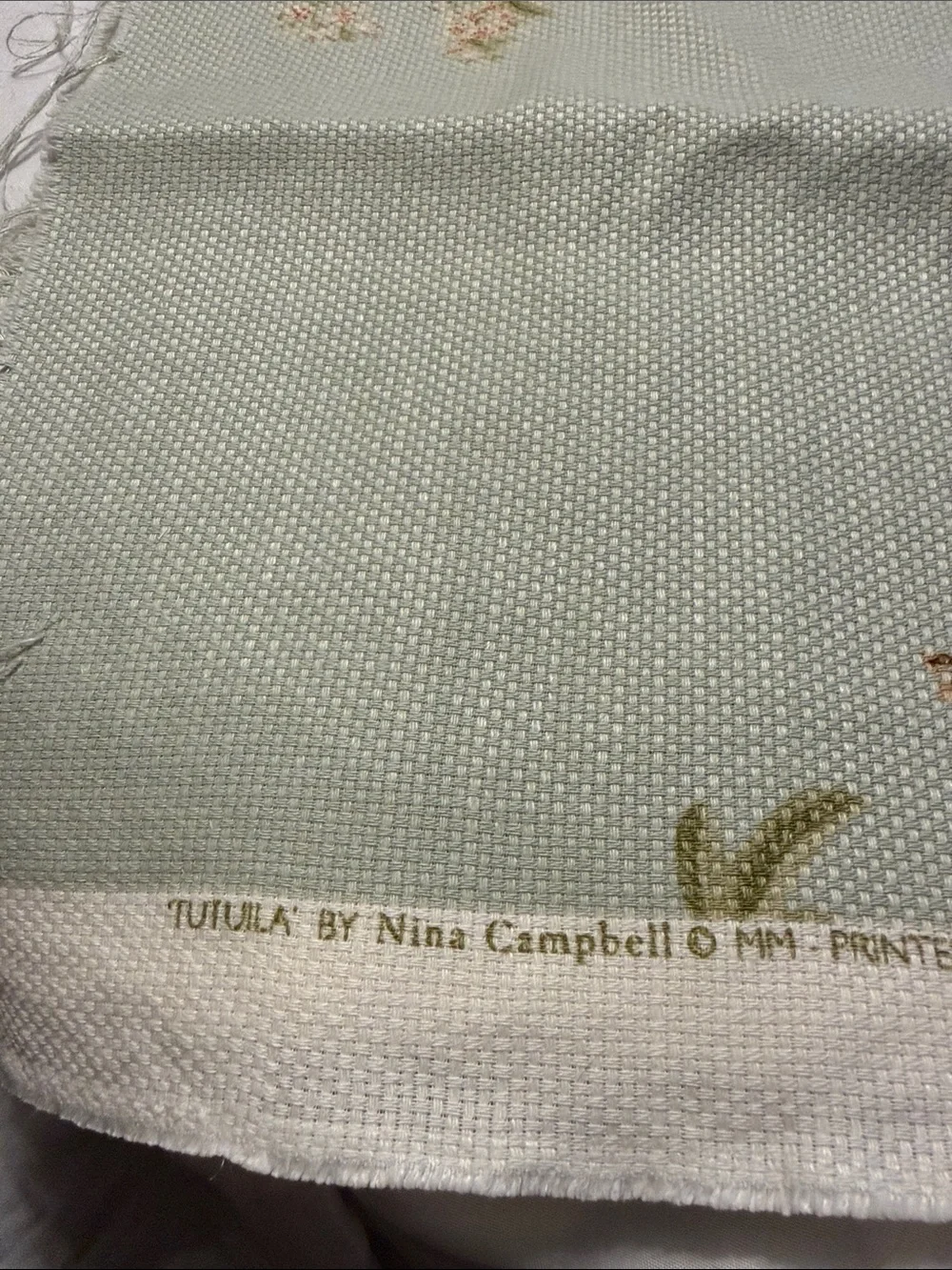 Tutuila Fabric by Nina Campbell Floral Linen- 54”x48”